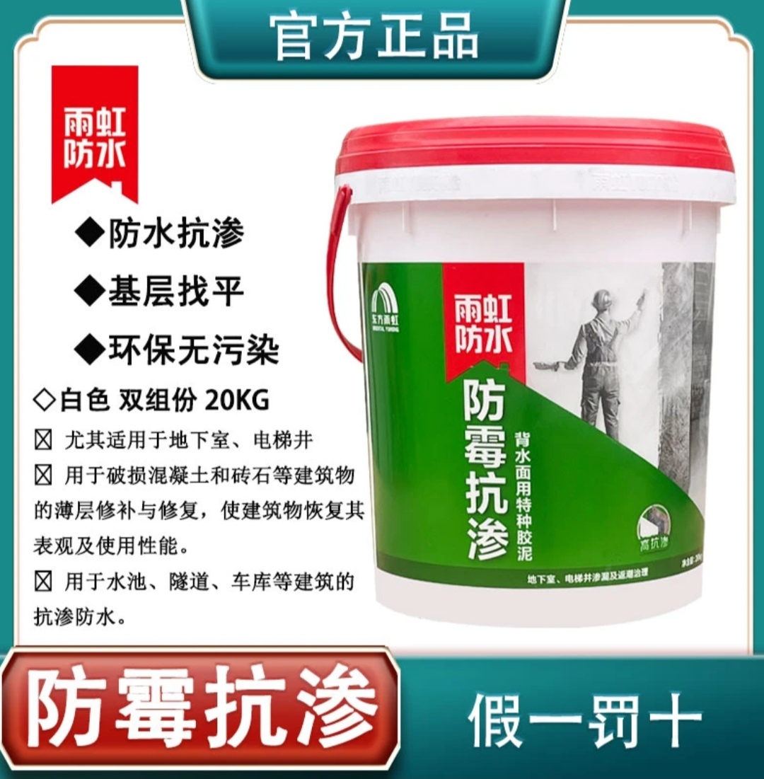 东方雨虹防霉抗渗背水面用特种胶泥：背水面防水的专业解决方案